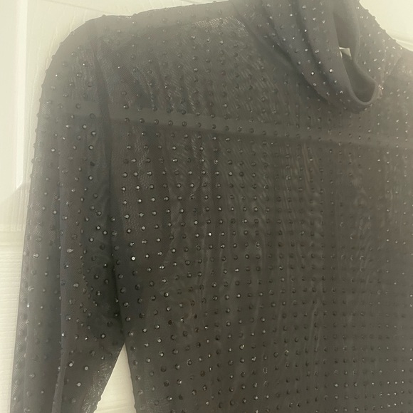 H&M Mesh Studded Turtleneck Bodysuit - Picture 4 of 7